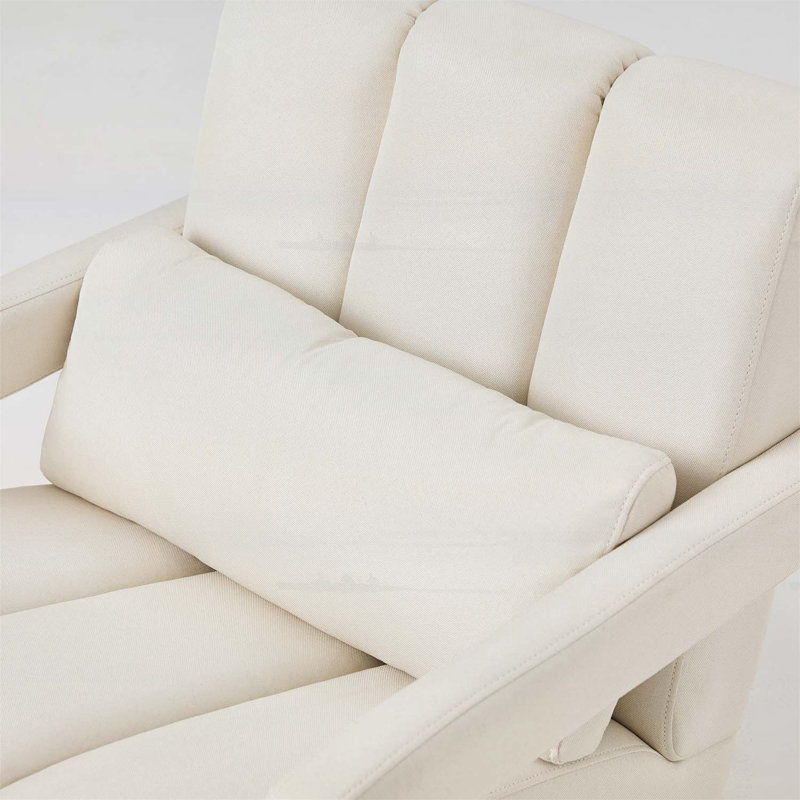 Chaise d'appoint moderne rembourrée, Beige