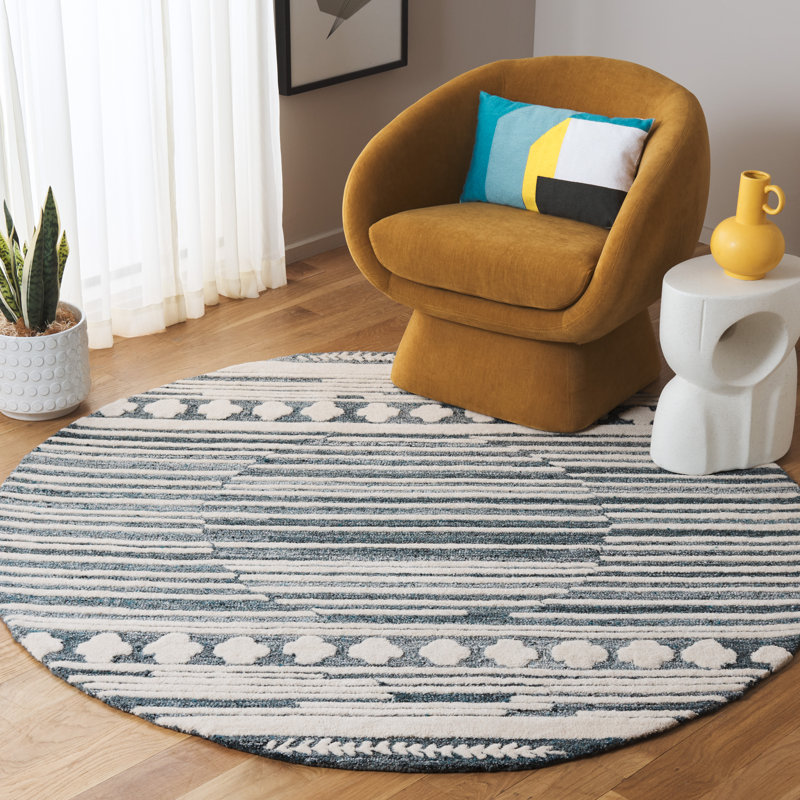 Lasko Hand Tufted Performance Southwestern Rug, Round 6'