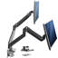 Pneumatic Arm Dual Monitor Desk Mount