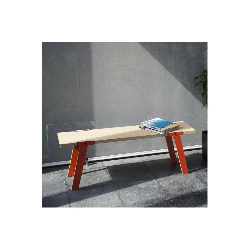 Giedi Upholstered Bench, Foxy Orange