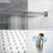 Wall Mounted Tub & Shower Faucet, 10 Inch Square Rain Head, 26.18 Adjustable Slide Bar, - Scald Valve, Dual Function, Easy To Clean, Brushed Nickel With Balanced Rainfall And Handheld Shower, Finish-120951959
