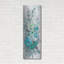  «Loose Bouquet Of Flowers 1 Blue Grey» par Silvia Vassileva, art mural en métal, 16 po x 48 po