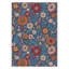 Tapis d'intérieur bleu / rouge / orange lavable à la machine Ammons Aura avec envers antidérapant-617707867