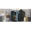 Meuble-lavabo bleu 24 po avec lavabo intégré en céramique, 3 tiroirs et 1 porte pour les petites et moyennes salles de bain-833084333