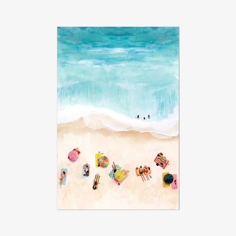 Beach Week II 1 Piece Painting, 46cm H x 30cm W, Paper Print
