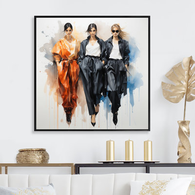 Fashion Figures On A Runway Walk I - Fashion Wall Art