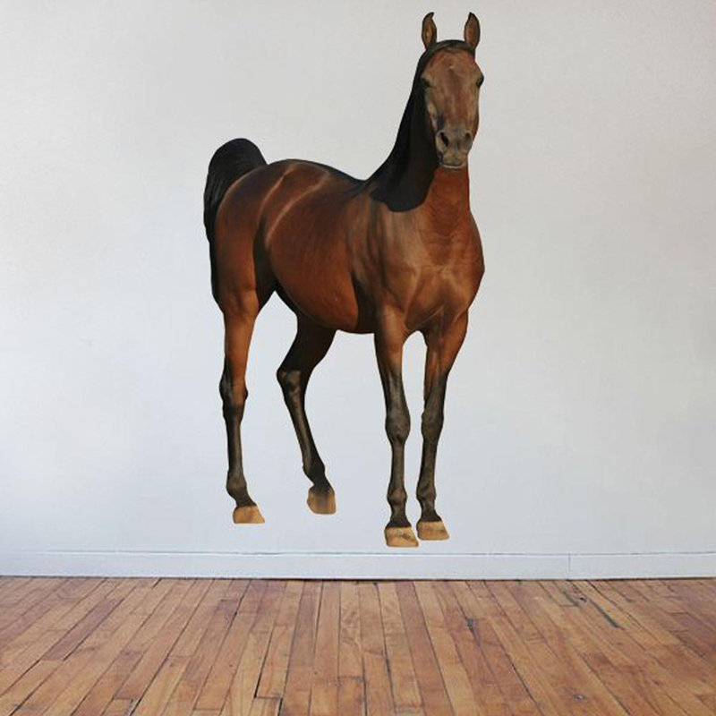 Horse Animals Non-Wall Damaging Wall Decal, 44" H x 84" W