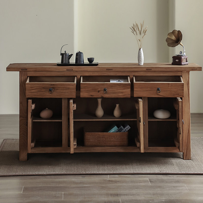 Armoire console en bois d'orme massif