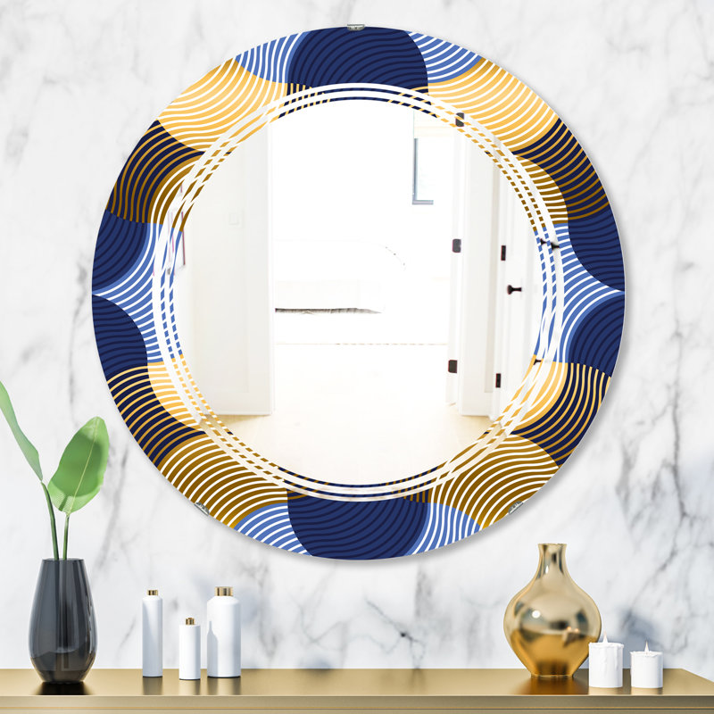 Miroir mural Triple C Luxury Waves II, H 23,6 po x l 23,6 po