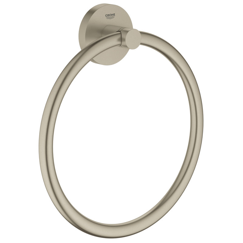 ESSENTIAL 8" Towel Ring, Brushed Nickel Infinity