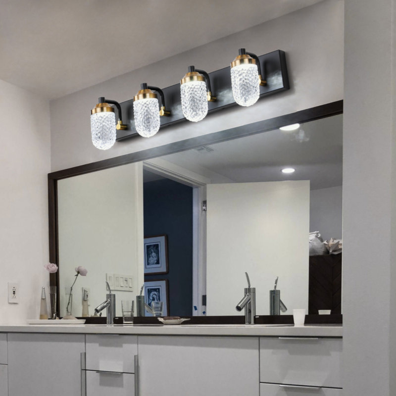 Éclairage pour meuble-lavabo avec 4 ampoules DEL pour l'éclairage de salle de bain