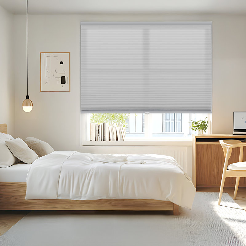 Store cellulaire semi-transparent filtrant la lumière de 1 pouce, L 69,5 po x L 64 po, Nuage gris
