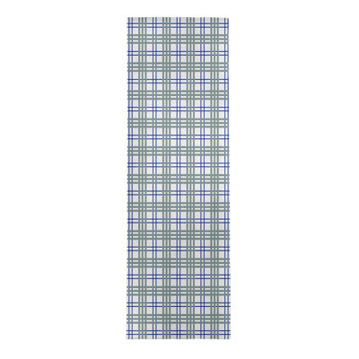 Tapis écossais gris / blanc