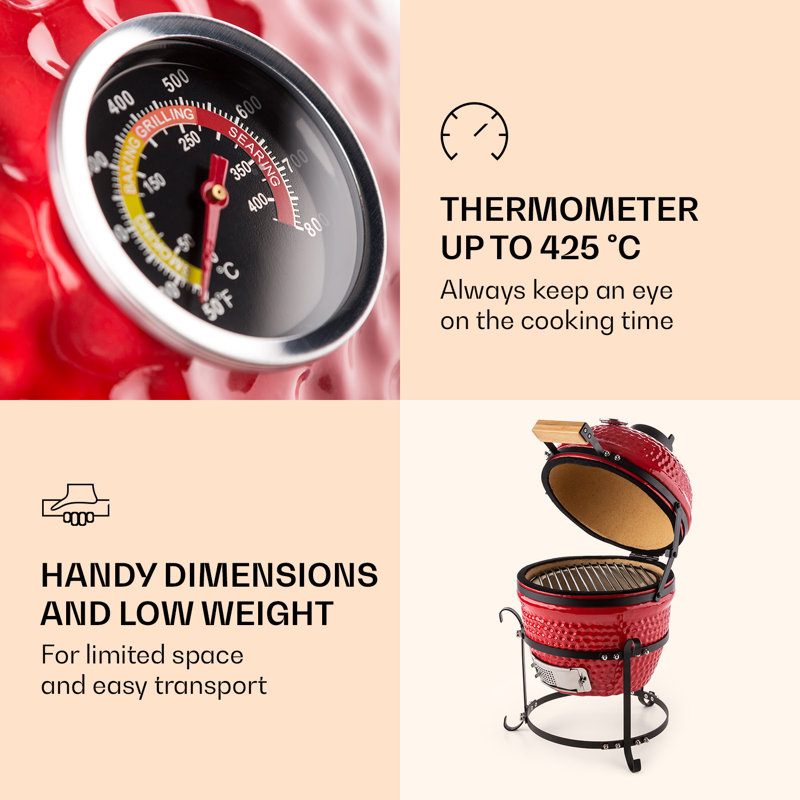 Klarstein Freestanding Gas Grill, Red