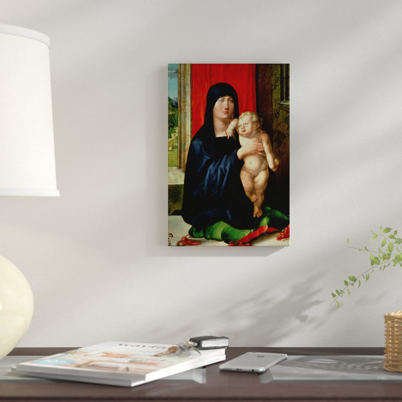 «Madonna and Child, c.1496-99», reproduction sur toile, H 26 po x l 18 po x P 1,5 po, Toile tendue, Pas de tapis