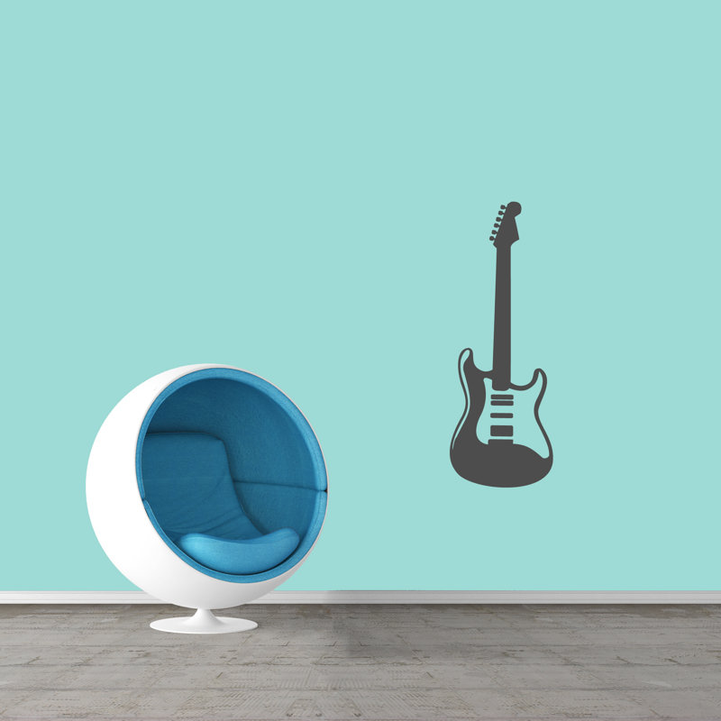 Décalcomanie murale guitare électrique Hofstra, Gris foncé