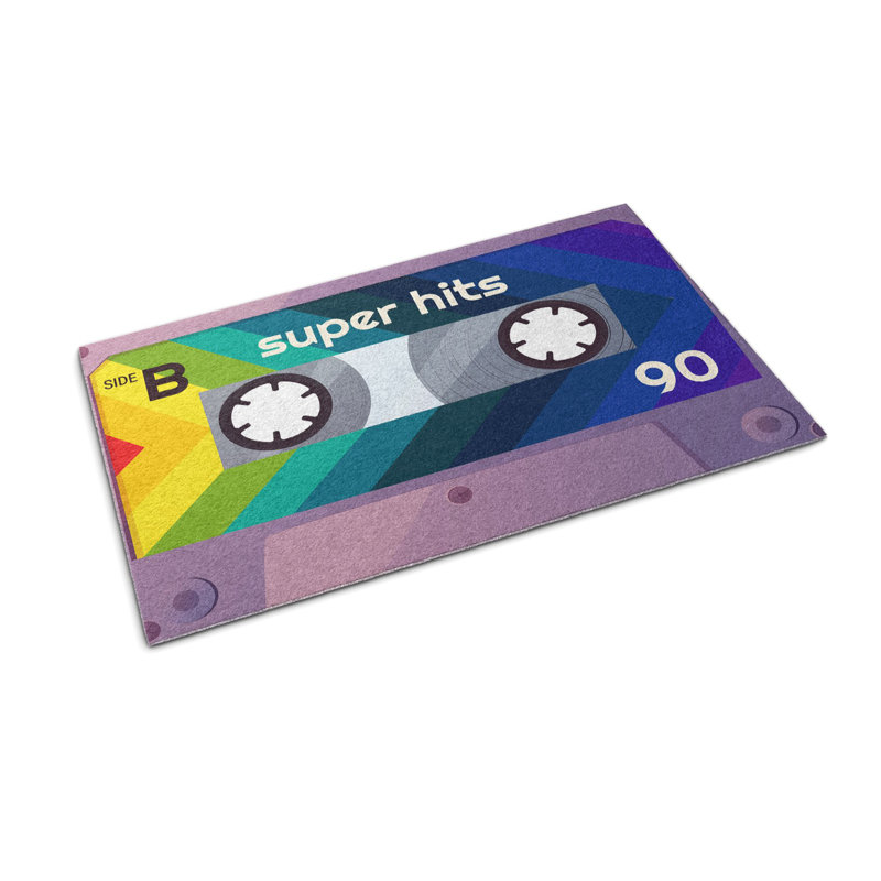 Non-Slip Floral Outdoor Doormat