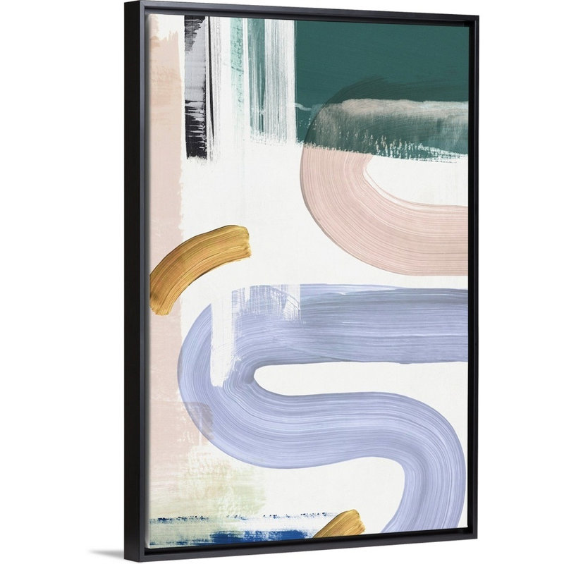 Reproduction d’art sur toile, "vision’Forms II" par PI studio, Cadre flottant noir, H 50 po x l 34 po x P 1,75 po
