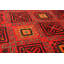 Tapis de couloir en laine de style noué à la main des années 1980 de conception unique 4 pi 11 po x 9 pi 11 po Tapis décoratif rouge