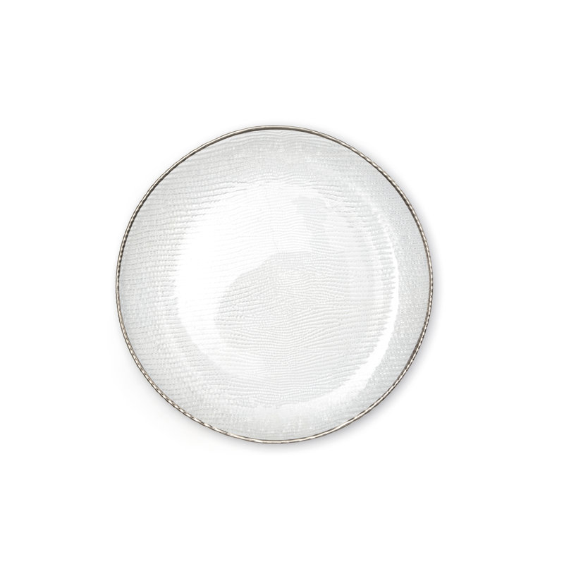 Excelsa Platinum Glass Servin Plate