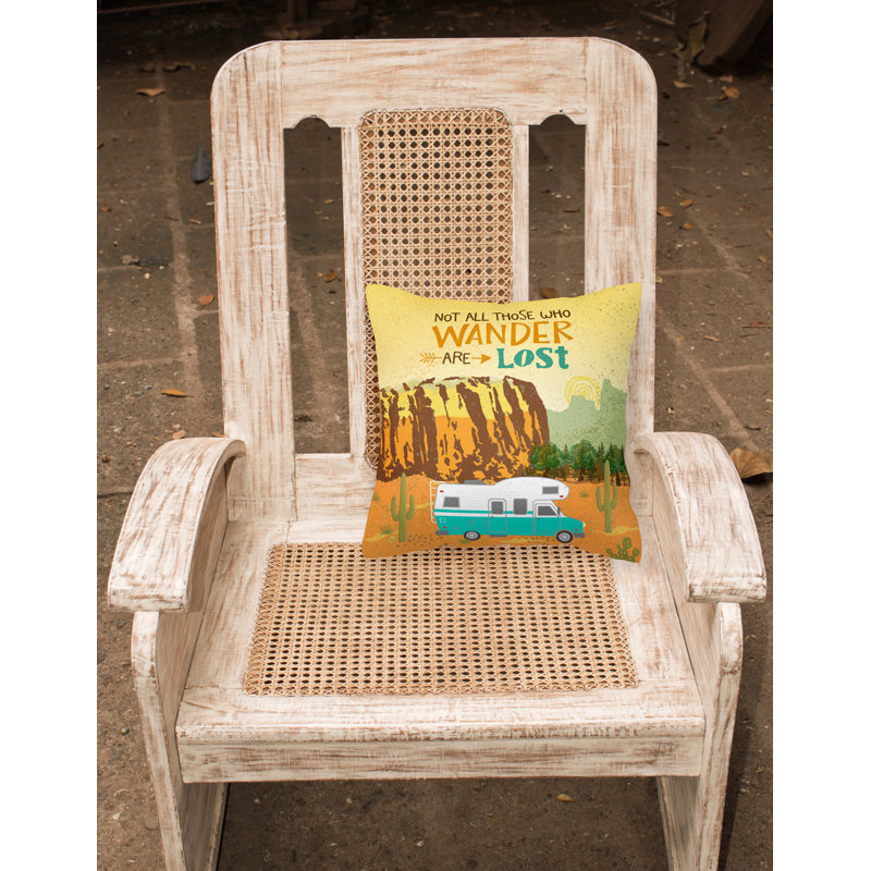 Coussin décoratif intérieur/extérieur pour camping camper, 18 po x 18 po