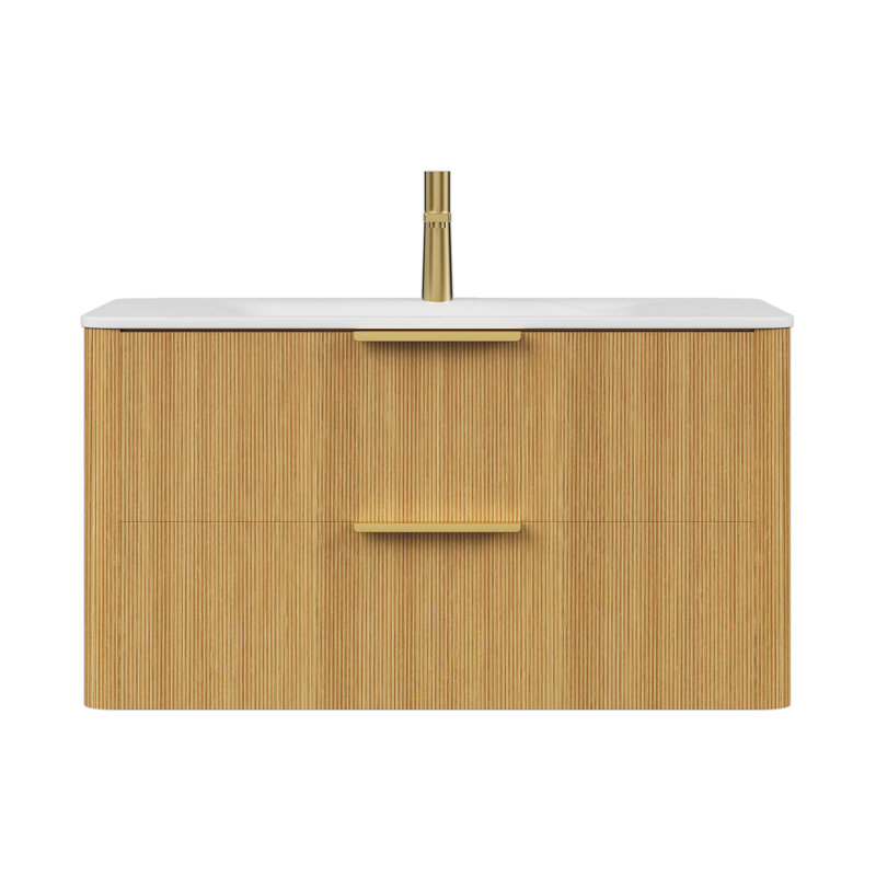 Meuble-lavabo 36 po avec lavabo Zane, Chêne clair, 36"