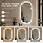 Miroir de salle de bain mural à DEL avec commandes tactiles et fonction antibuée
