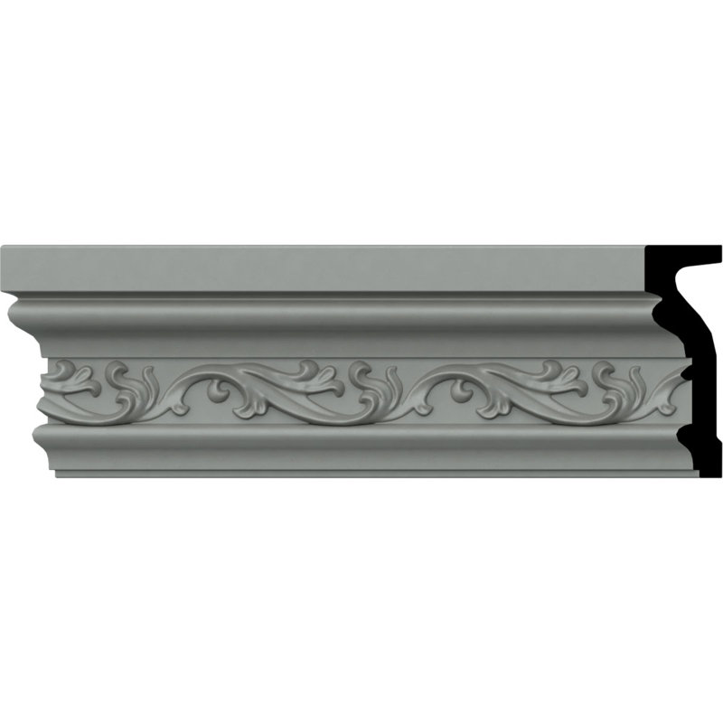 Primed Geometric Polyurethane Chair Rail Moulding Sample