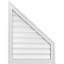 Half Peaked Right Surface Mount Signature Urethane Functional Gable Vent 11/12 Pitch, Primed Tan-101794738