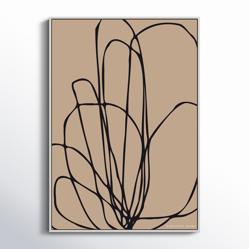 Tracings 3 Print by Romina Gadler, Black Framed Paper, 25" H x 17.5" W x 1.25" D