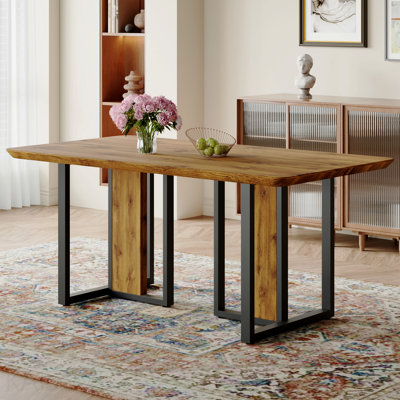 Table de salle à manger moderne et minimaliste moderne Le bureau d'ordinateur. Les tables de salle à manger sont utilisées dans la salle à manger, dans le salon 67 * 36 * 30, autocollant de panneau de densité, pulvérisation de tuyaux en fer,