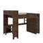 Grand lit mezzanine avec garde-robe et bureau, tête de lit avec rangement et port USB-1301340554