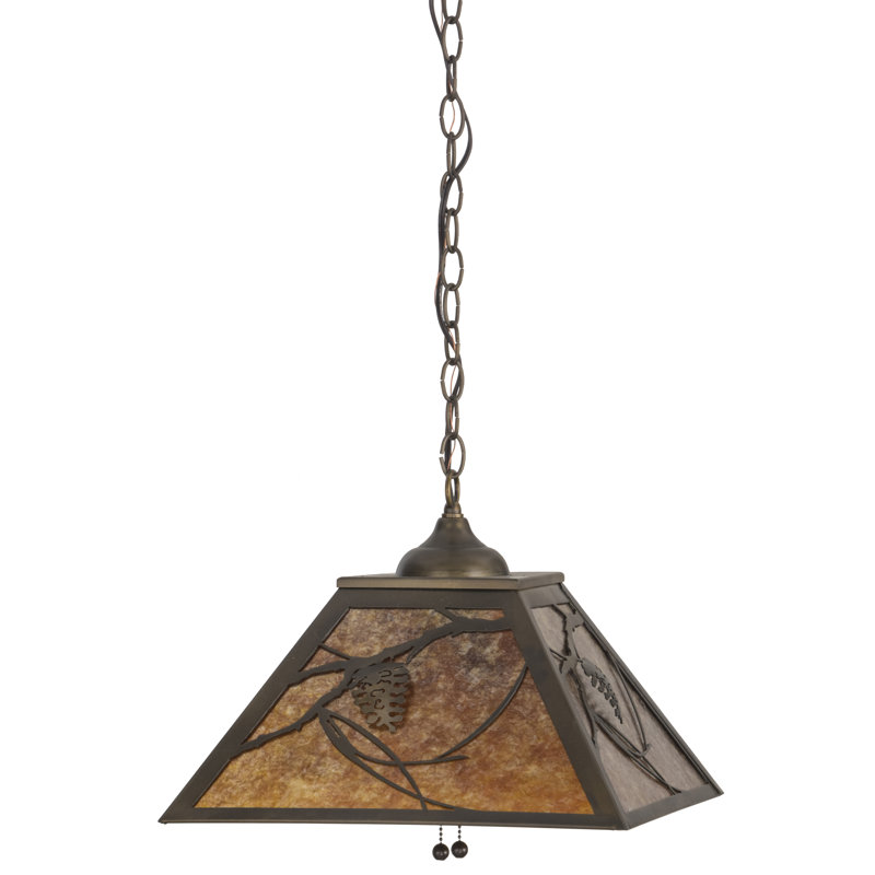 Rustic Lodge 2 - Light Pendant, Amber, Antique Copper