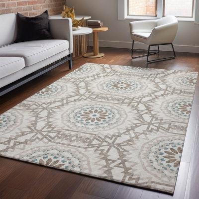 Premium Machine Washable Cerrito Beige Rug