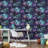Oleda Dark Blue Magical Garden Wallpaper