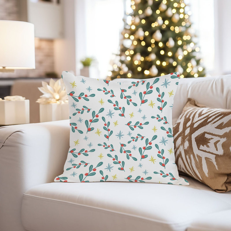 Holiday Christmas Botanical Plants Modern, 18"H x 18"W