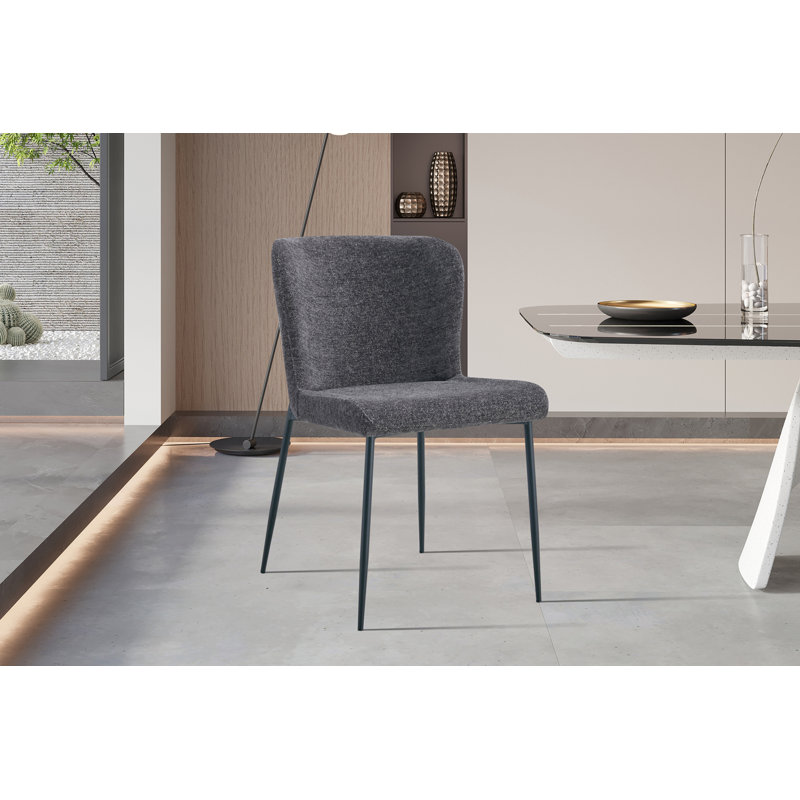 Skudeneshavn Tufted Polyester Side Chair, Grey
