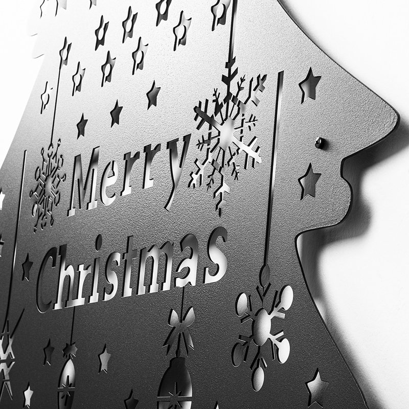 Wall Decor on Metal, Black