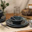 Bloomhouse Montecito Breeze 16 Piece (Service for 4) Double Plates and Bowls Stoneware Reactive Glaze Dinnerware Set - Laguna Dawn-2105447725