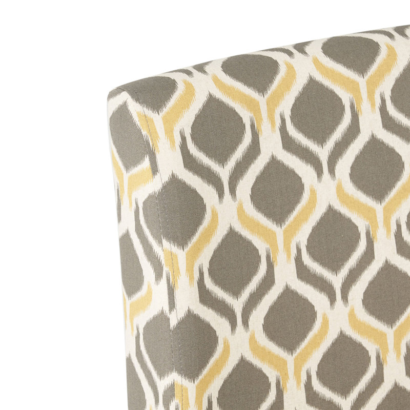 Yokota Upholstered Slipper Chair, Yellow/Gray Polyester Blend