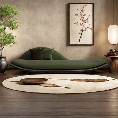 Retro Living Room Solid Wood Indoor Chaise Lounges