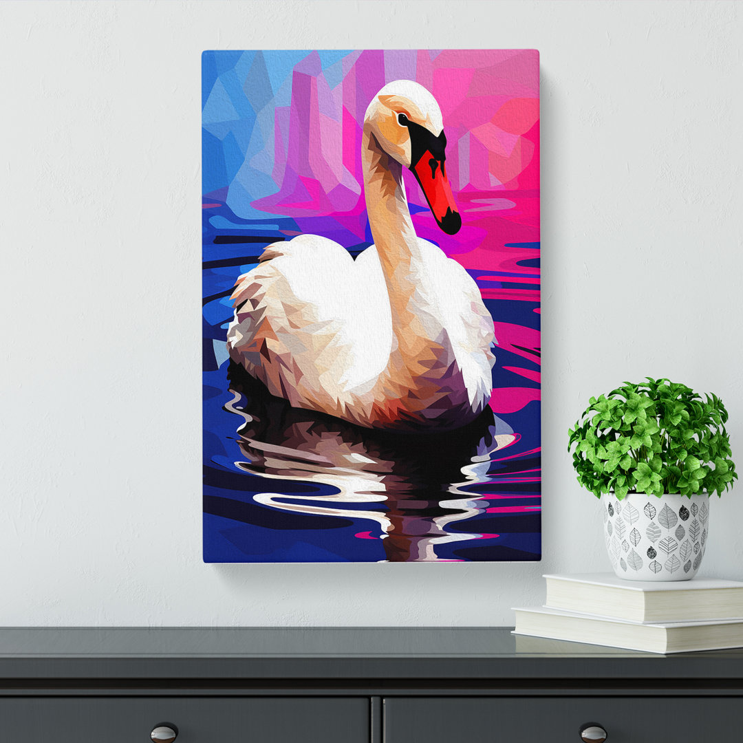 Swan Pop - No Frame Art Prints - Wrapped Canvas