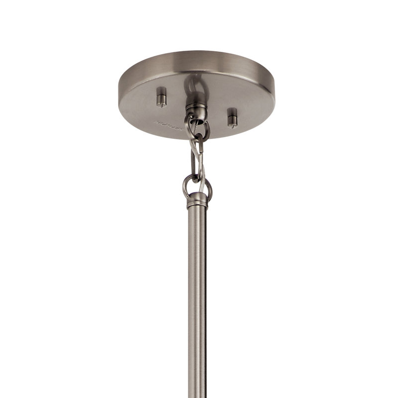 Lustre géométrique unique à 4 lumières Darton, Étain classique