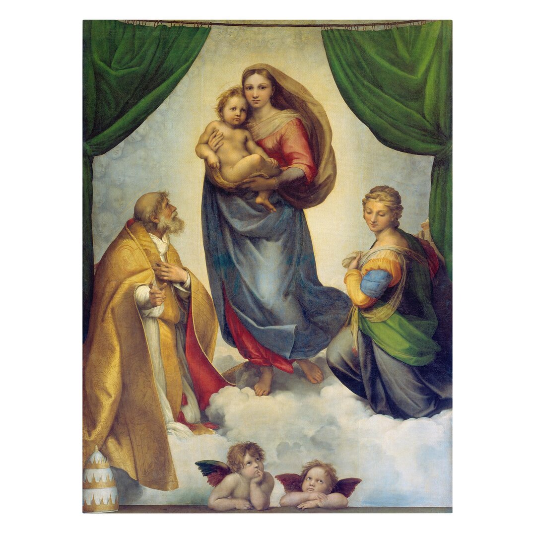 Leinwandbild Die Sixtinische Madonna von Raffael