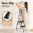 2 Step Ladder, Folding Step Stool for Adults with Wide Anti-Slip Pedal, Sturdy Portable 2 Step Stool, Lightweight, Black