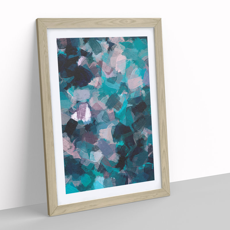 XV1022-5377X World Of Dreams Abstract - Single Picture Frame Painting, 46cm H x 34cm W x 2cm D, Oak