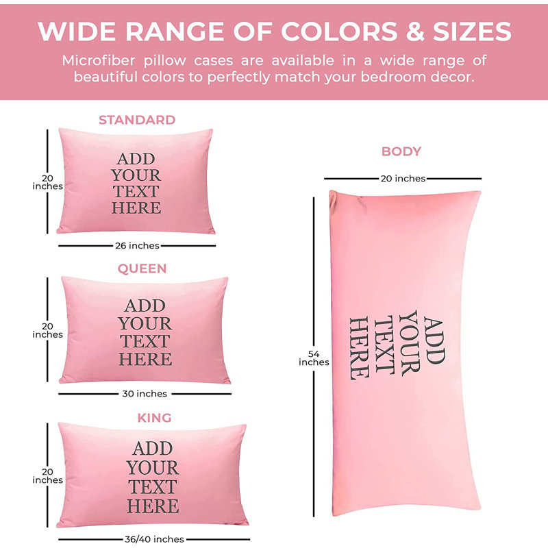 Taie d'oreiller personnalisée en microfibre