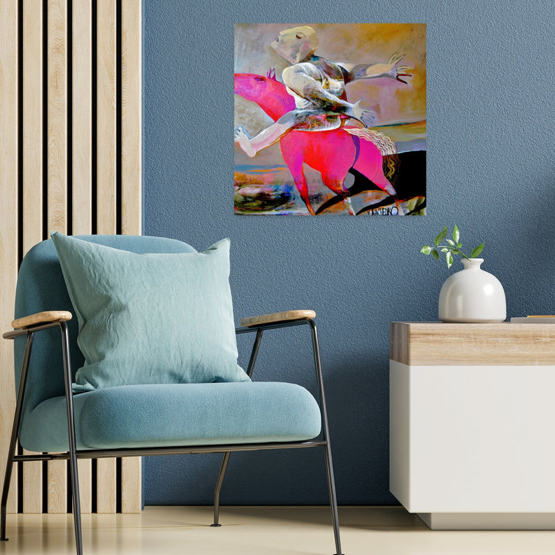 Art mural abstrait cheval surréel abstrait
