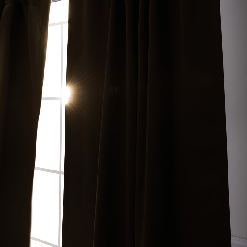 Aubreey Blackout Curtain Panel Pair, Chocolate, 52" W x 90" L