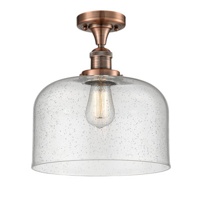 Bell - 1 Light 12" Semi-Flush Mount